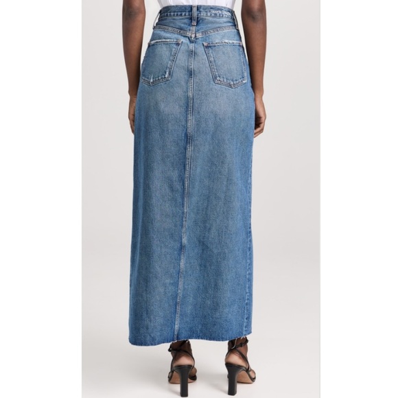 Favorite Daughter Sadie High Rise Denim Jean Front Slit Midi Maxi Skirt Camden - Picture 3 of 10